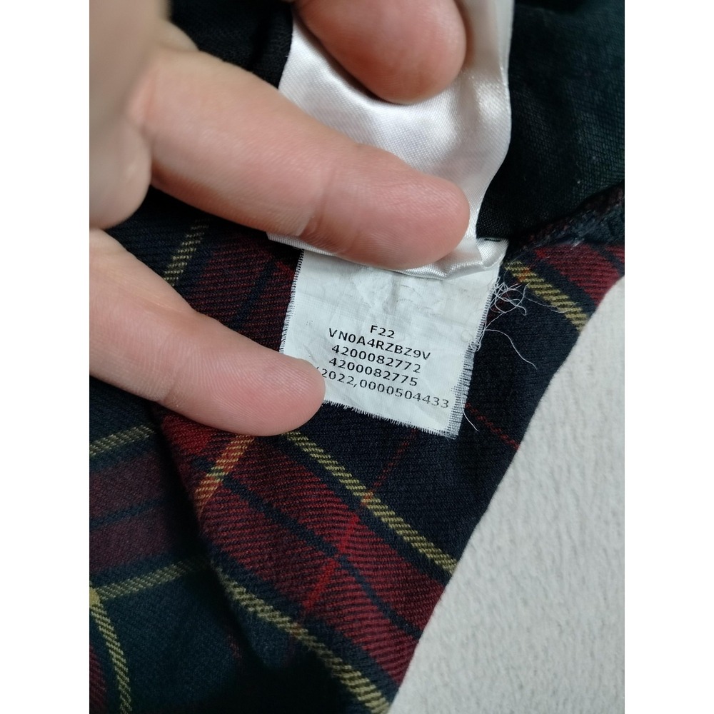 Vans Shirt Mens Medium Red Plaid Hooded Flannel Skater Skatelife Grunge Casual - Picture 8 of 14